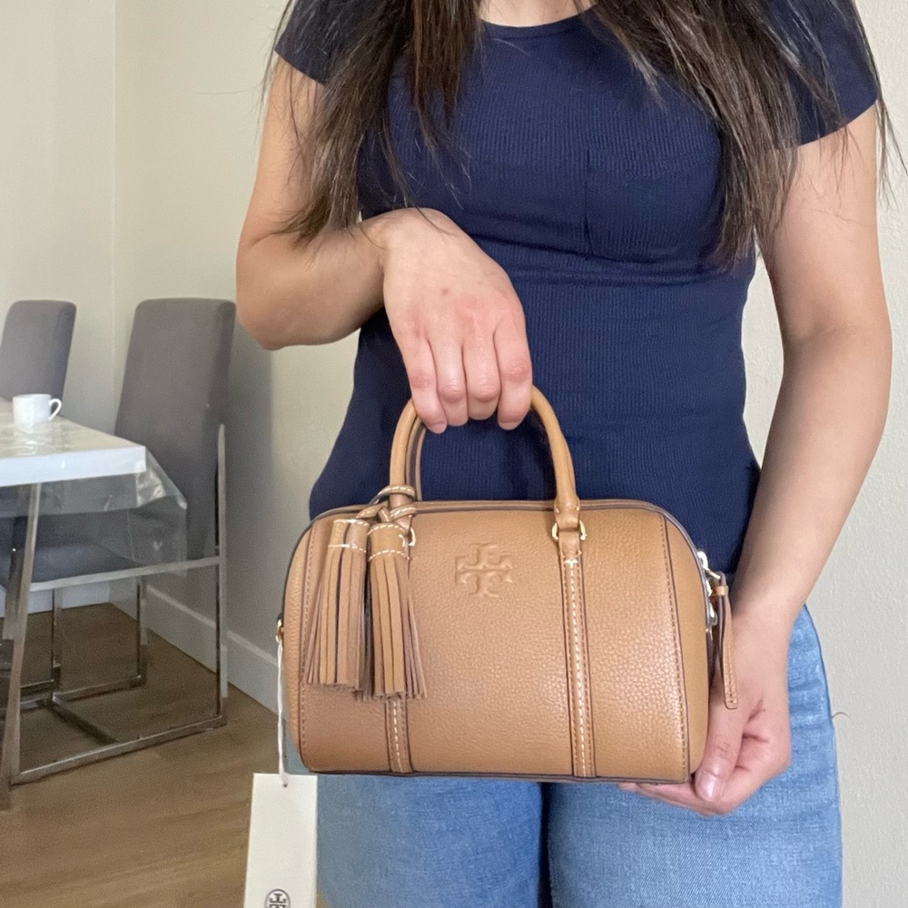 New✨  tory burch thea mini satchel  (brown) crossbody shoulder bag 146449 - Picture 12 of 14